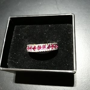 Natural Rhodolite Garnet Ring W10